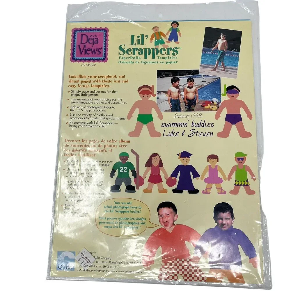 Memories Forever Scrapbooking‎ Template Paper Dolls Kids Clothes Hair NIP